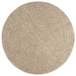 vidaXL Covor ZIZUR, aspect iută, Ø 120 cm, pentru interior și exterior