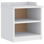 vidaXL Bancă pentru hol „SANDNES” albă 45x40x50 cm, lemn masiv de pin