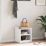 vidaXL Bancă pentru hol „SANDNES” albă 45x40x50 cm, lemn masiv de pin