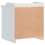 vidaXL Bancă pentru hol „SANDNES” albă 45x40x50 cm, lemn masiv de pin
