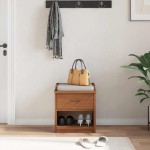 vidaXL Bancă pentru hol „SANDNES” 45x40x50 cm din lemn masiv de pin vidaXL Bancă pentru hol „SANDNES” 45x40x50 cm din lemn masiv de pin