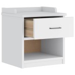 vidaXL Bancă pentru hol „SANDNES” albă 45x40x50 cm, lemn masiv de pin
