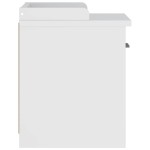 vidaXL Bancă pentru hol „SANDNES” albă 45x40x50 cm, lemn masiv de pin