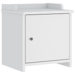 vidaXL Bancă pentru hol „SANDNES” albă 45x40x50 cm, lemn masiv de pin