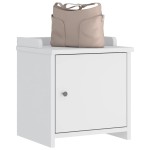 vidaXL Bancă pentru hol „SANDNES” albă 45x40x50 cm, lemn masiv de pin