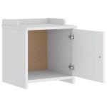 vidaXL Bancă pentru hol „SANDNES” albă 45x40x50 cm, lemn masiv de pin