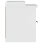 vidaXL Bancă pentru hol „SANDNES” albă 45x40x50 cm, lemn masiv de pin