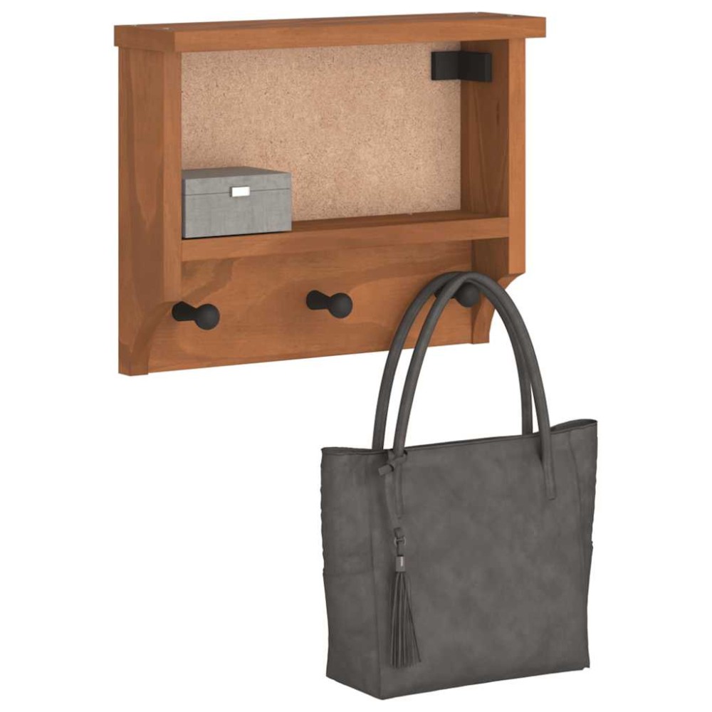 vidaXL Suport pentru haine "SANDNES" 45x12x35 cm, lemn masiv de pin