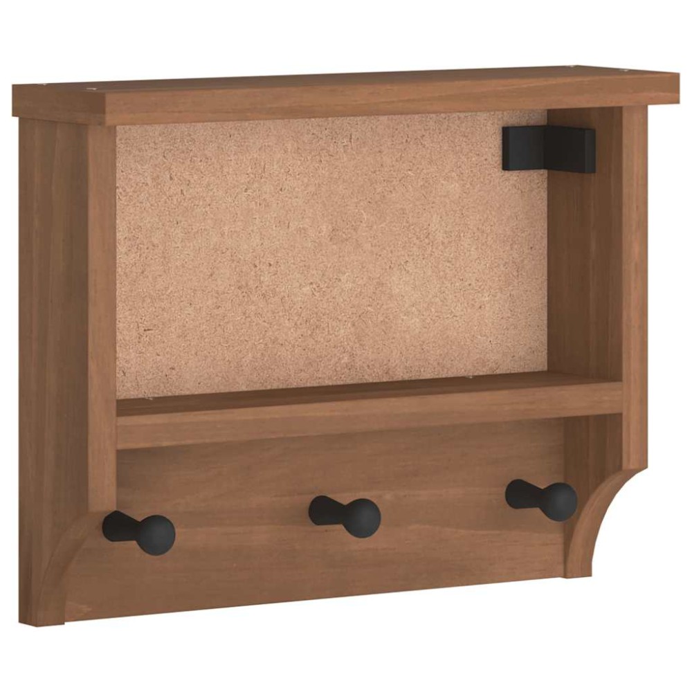 vidaXL Suport pentru haine "SANDNES" 45x12x35 cm, lemn masiv de pin