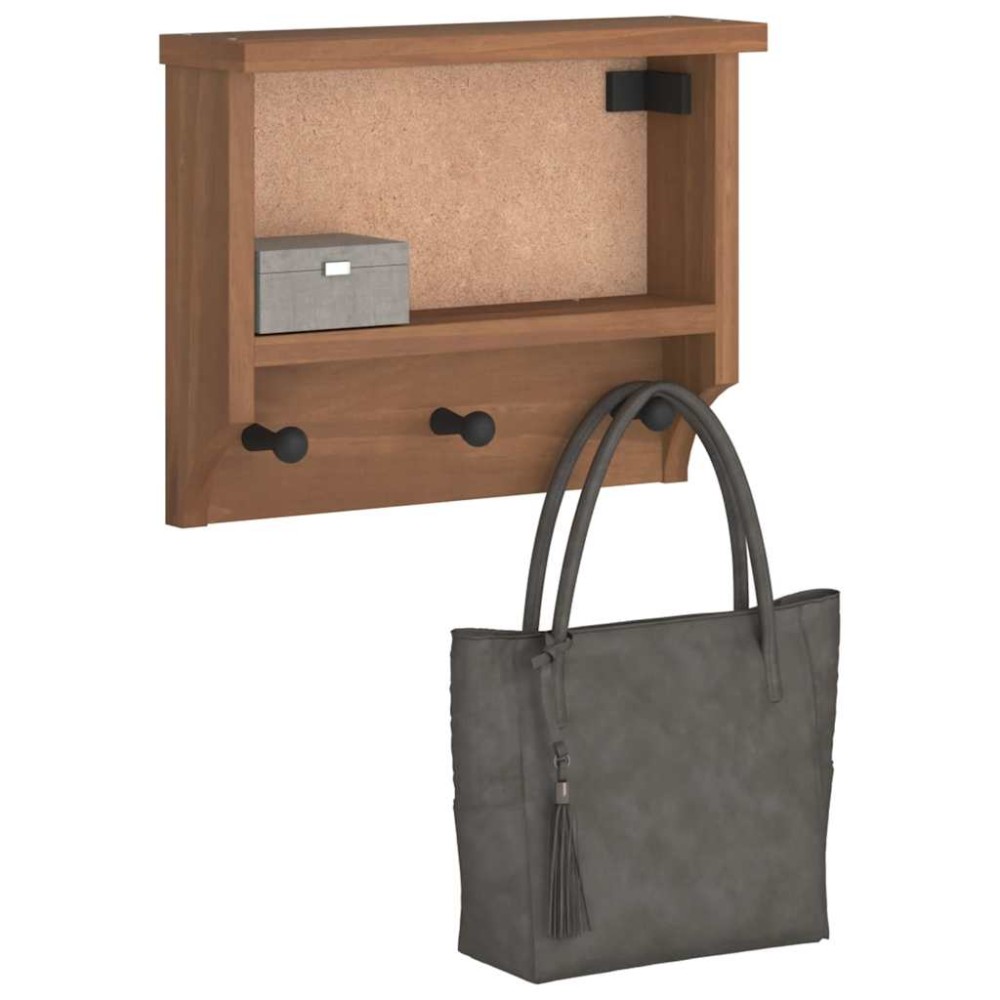 vidaXL Suport pentru haine "SANDNES" 45x12x35 cm, lemn masiv de pin