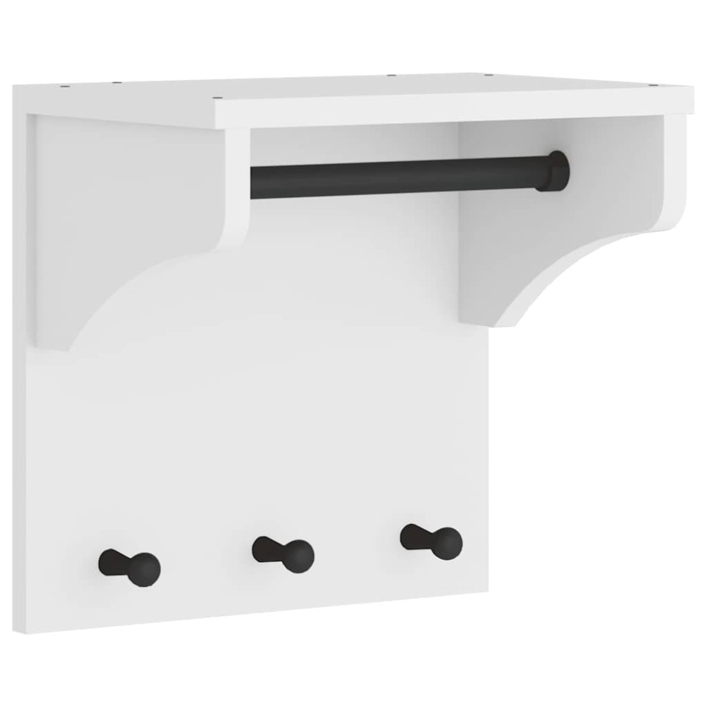 vidaXL Suport pentru haine "SANDNES" alb 43x30x42 cm lemn masiv de pin