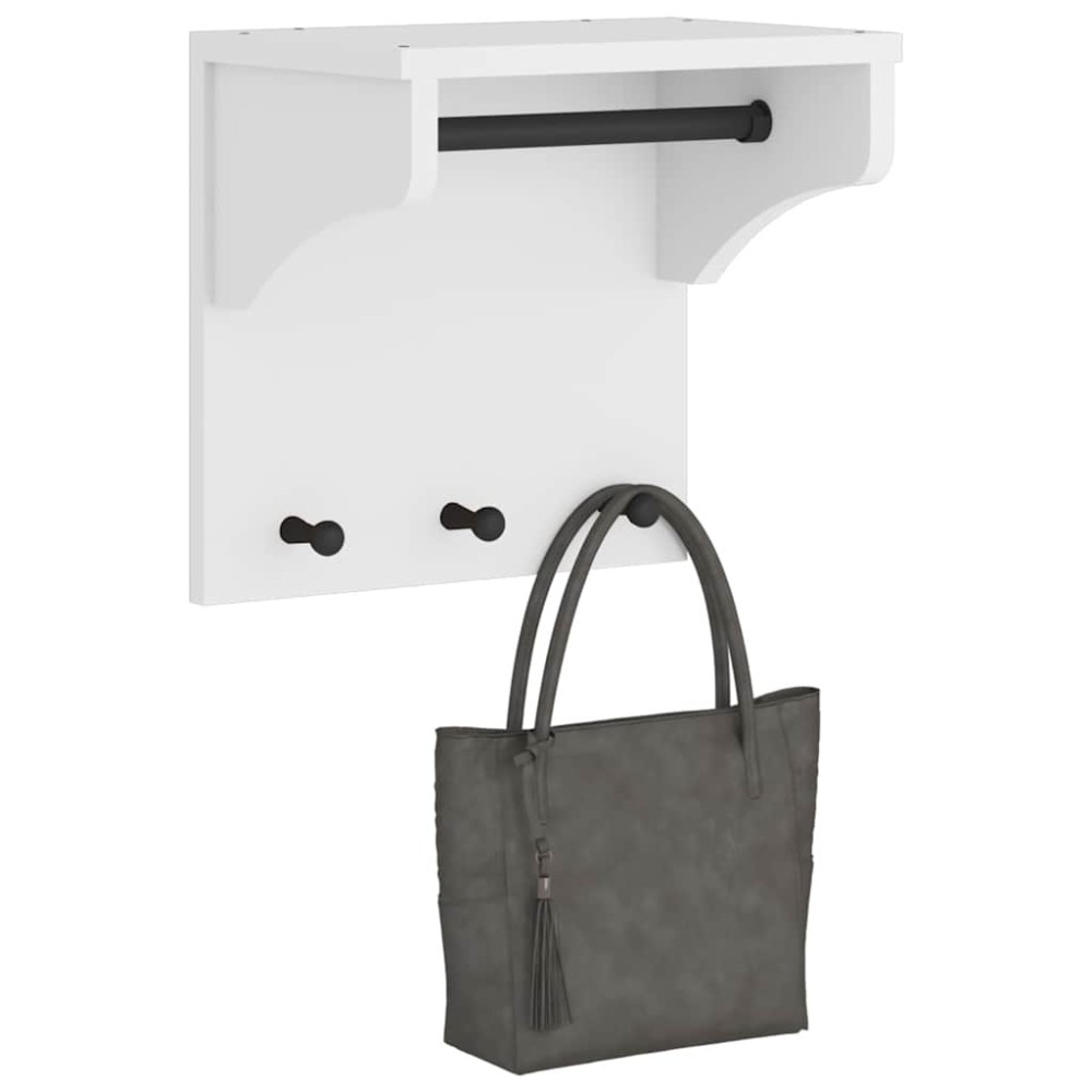 vidaXL Suport pentru haine "SANDNES" alb 43x30x42 cm lemn masiv de pin