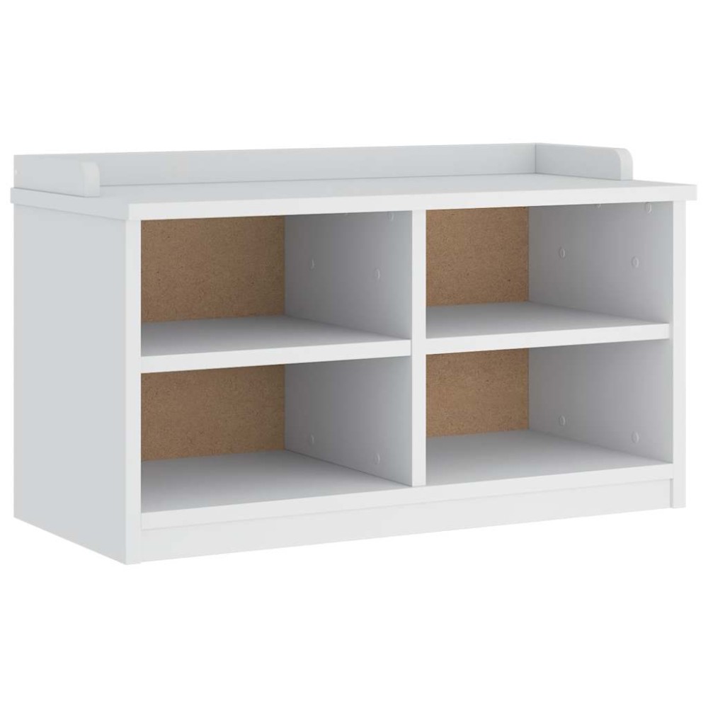 vidaXL Bancă pentru hol „SANDNES” albă 87x40x50 cm, lemn masiv de pin