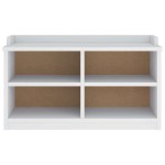 vidaXL Bancă pentru hol „SANDNES” albă 87x40x50 cm, lemn masiv de pin