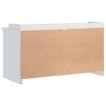 vidaXL Bancă pentru hol „SANDNES” albă 87x40x50 cm, lemn masiv de pin