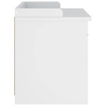 vidaXL Bancă pentru hol „SANDNES” albă 87x40x50 cm, lemn masiv de pin