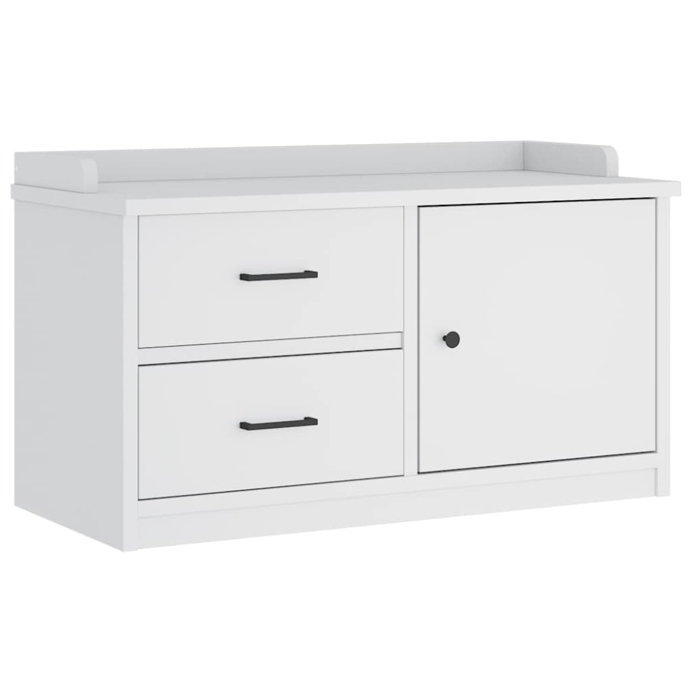 vidaXL Bancă pentru hol „SANDNES” albă 87x40x50 cm, lemn masiv de pin