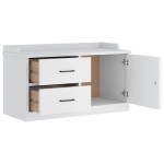 vidaXL Bancă pentru hol „SANDNES” albă 87x40x50 cm, lemn masiv de pin