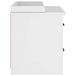 vidaXL Bancă pentru hol „SANDNES” albă 87x40x50 cm, lemn masiv de pin
