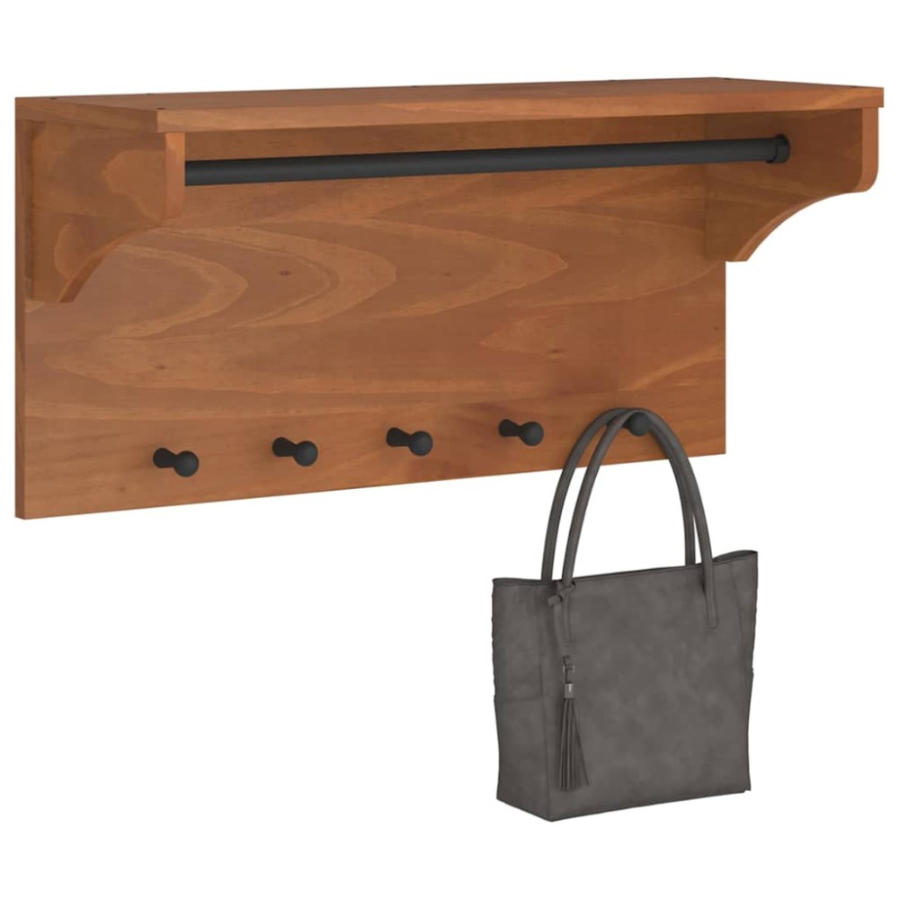 vidaXL Suport pentru haine "SANDNES" 87x30x42 cm, lemn masiv de pin