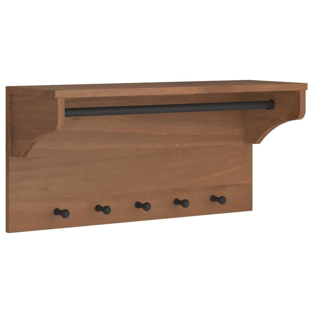 vidaXL Suport pentru haine "SANDNES" 87x30x42 cm, lemn masiv de pin