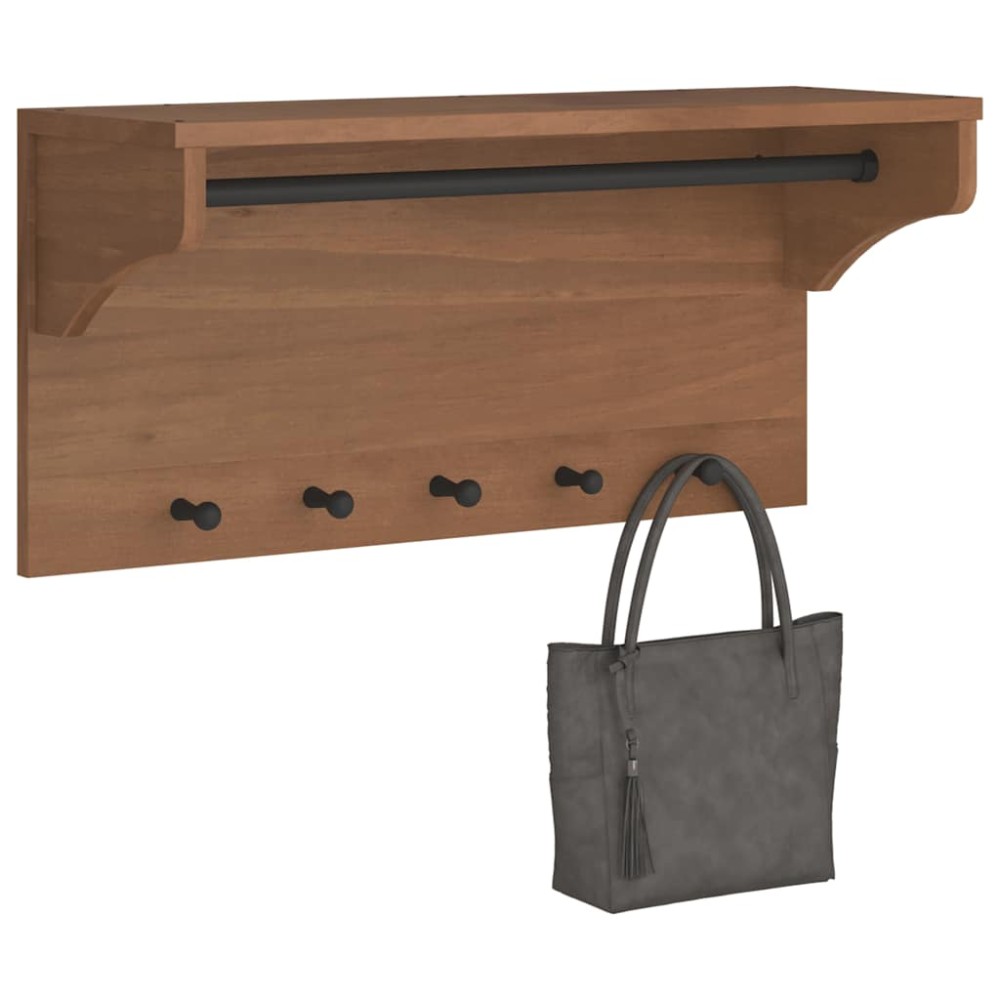 vidaXL Suport pentru haine "SANDNES" 87x30x42 cm, lemn masiv de pin