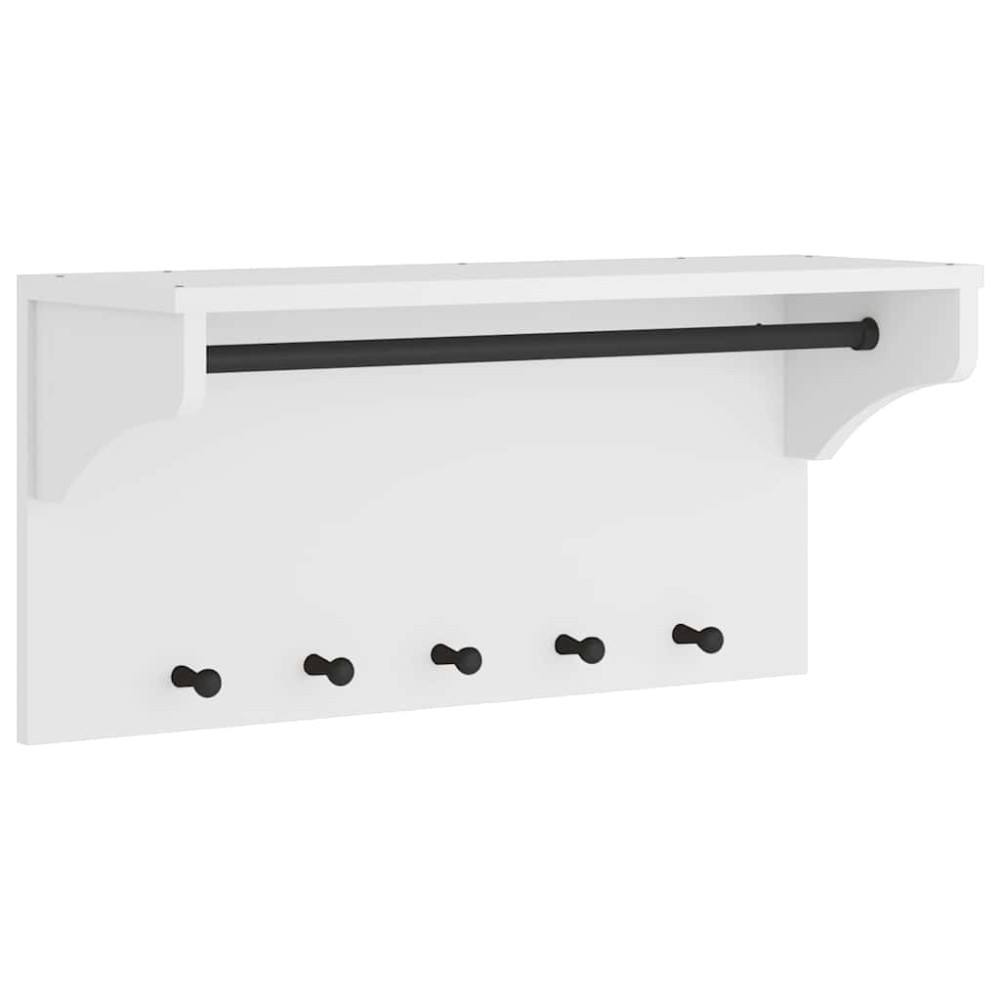 vidaXL Suport pentru haine "SANDNES" alb 87x30x42 cm lemn masiv de pin