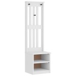 vidaXL Arborele „SANDNES” alb 45x40x159,5 cm lemn masiv de pin vidaXL Arborele „SANDNES” alb 45x40x159,5 cm lemn masiv de pin