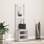 vidaXL Arborele „SANDNES” alb 45x40x159,5 cm lemn masiv de pin vidaXL Arborele „SANDNES” alb 45x40x159,5 cm lemn masiv de pin