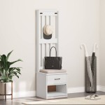 vidaXL Arborele „SANDNES” alb 45x40x159,5 cm lemn masiv de pin vidaXL Arborele „SANDNES” alb 45x40x159,5 cm lemn masiv de pin