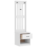 vidaXL Arborele „SANDNES” alb 45x40x159,5 cm lemn masiv de pin vidaXL Arborele „SANDNES” alb 45x40x159,5 cm lemn masiv de pin