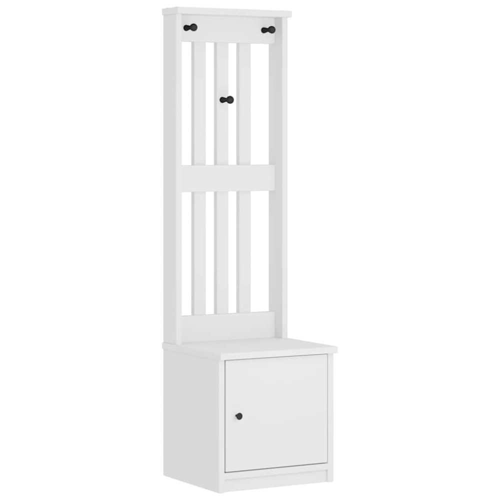vidaXL Arborele „SANDNES” alb 45x40x159,5 cm lemn masiv de pin