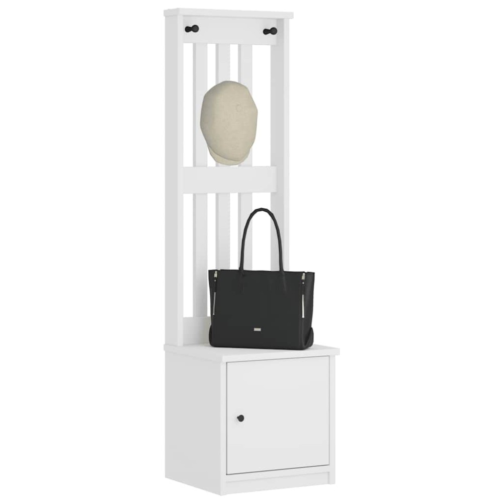 vidaXL Arborele „SANDNES” alb 45x40x159,5 cm lemn masiv de pin