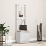 vidaXL Arborele „SANDNES” alb 45x40x159,5 cm lemn masiv de pin vidaXL Arborele „SANDNES” alb 45x40x159,5 cm lemn masiv de pin