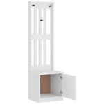 vidaXL Arborele „SANDNES” alb 45x40x159,5 cm lemn masiv de pin vidaXL Arborele „SANDNES” alb 45x40x159,5 cm lemn masiv de pin