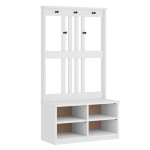 vidaXL Arborele „SANDNES” alb 87x40x159,5 cm lemn masiv de pin