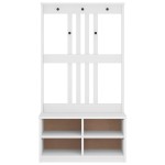 vidaXL Arborele „SANDNES” alb 87x40x159,5 cm lemn masiv de pin