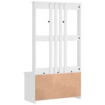 vidaXL Arborele „SANDNES” alb 87x40x159,5 cm lemn masiv de pin