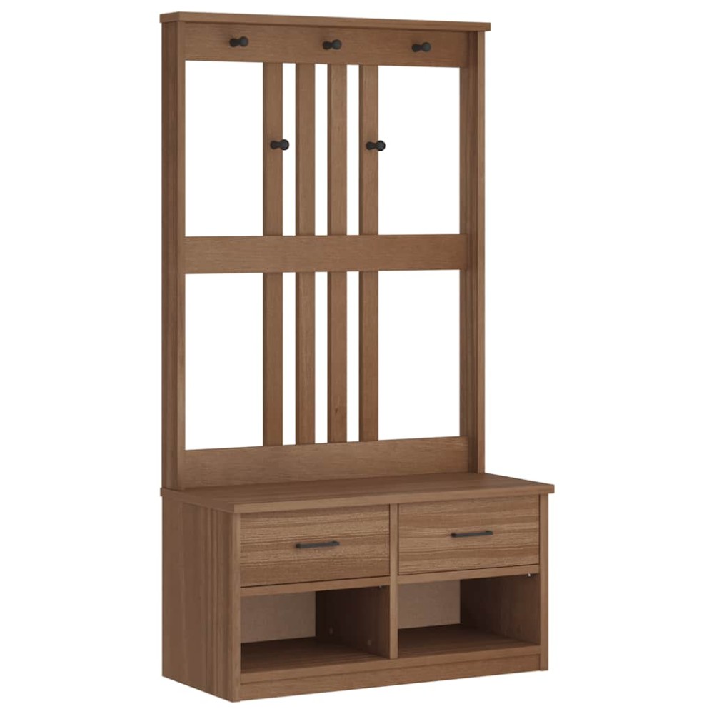 vidaXL Arborele „SANDNES” 87x40x159,5 cm din lemn masiv de pin