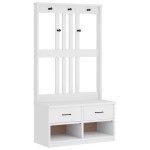 vidaXL Arborele „SANDNES” alb 87x40x159,5 cm lemn masiv de pin vidaXL Arborele „SANDNES” alb 87x40x159,5 cm lemn masiv de pin