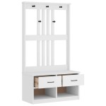vidaXL Arborele „SANDNES” alb 87x40x159,5 cm lemn masiv de pin vidaXL Arborele „SANDNES” alb 87x40x159,5 cm lemn masiv de pin
