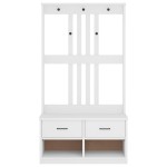 vidaXL Arborele „SANDNES” alb 87x40x159,5 cm lemn masiv de pin vidaXL Arborele „SANDNES” alb 87x40x159,5 cm lemn masiv de pin
