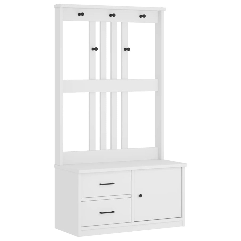 vidaXL Arborele „SANDNES” alb 87x40x159,5 cm lemn masiv de pin