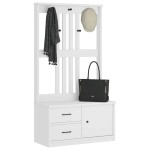 vidaXL Arborele „SANDNES” alb 87x40x159,5 cm lemn masiv de pin vidaXL Arborele „SANDNES” alb 87x40x159,5 cm lemn masiv de pin