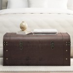 vidaXL Cufăr de comori cu zăvoare maro închis 90x50x39,5 cm placaj vidaXL Cufăr de comori cu zăvoare maro închis 90x50x39,5 cm placaj