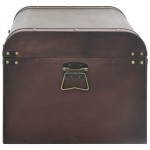vidaXL Cufăr de comori cu zăvoare maro închis 90x50x39,5 cm placaj vidaXL Cufăr de comori cu zăvoare maro închis 90x50x39,5 cm placaj