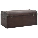 vidaXL Cufăr de comori cu zăvoare maro închis 90x50x39,5 cm placaj vidaXL Cufăr de comori cu zăvoare maro închis 90x50x39,5 cm placaj