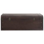 vidaXL Cufăr de comori cu zăvoare maro închis 110x50x39,5 cm placaj vidaXL Cufăr de comori cu zăvoare maro închis 110x50x39,5 cm placaj