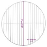 vidaXL Grill pentru grătar rotund, Ø37 cm, oțel inoxidabil 304 vidaXL Grill pentru grătar rotund, Ø37 cm, oțel inoxidabil 304