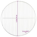 vidaXL Grill pentru grătar rotund, Ø47 cm, oțel inoxidabil 304 vidaXL Grill pentru grătar rotund, Ø47 cm, oțel inoxidabil 304